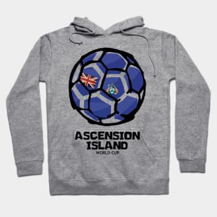 Ascension Island Football Country Flag Hoodie